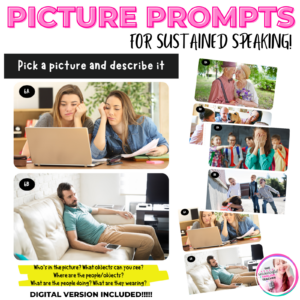 Picture Description ESL/EFL Students Speaking Task Cards